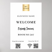 Seminarraum WLAN für Business-Logos mit QR-Code Poster (Vorne)