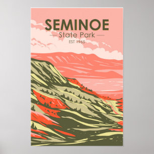 Seminoe State Park Wyoming Vintage Poster
