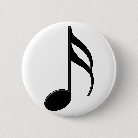 Semiquaver - sechzehnte Anmerkungs-Musik-Symbol Button (Vorderseite)