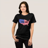 Semiquincentennial 1776 to 2026 USA Flag Tri-Blend Shirt (Vorderseite voll)