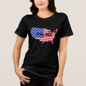 Semiquincentennial 1776 to 2026 USA Flag Tri-Blend Shirt (Vorderseite)