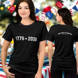 Semiquincentennial 1776 to 2026 White Numerals Tri-Blend Shirt
