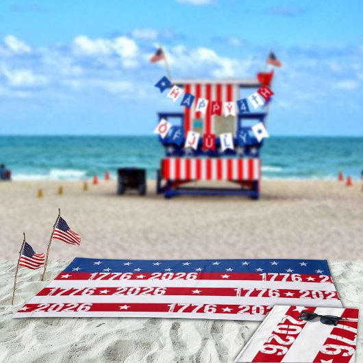 Semiquincentennial 4th Of July 1776 2026 Celebrate Strandtuch