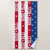 Semiquincentennial 4th Of July 1776 2026 Celebrate Strandtuch (Vorderseite)