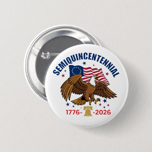 Semiquincentennial Bald Eagle Button (Vorne & Hinten)