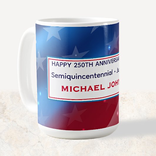 Semiquincentennial Colorful Patriotic Flag Pattern Kaffeetasse