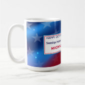 Semiquincentennial Colorful Patriotic Flag Pattern Kaffeetasse (Links)