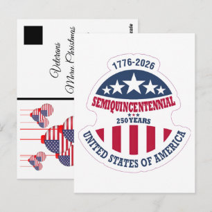 Semiquincentennial der Vereinigten Staaten: Neujah Postkarte