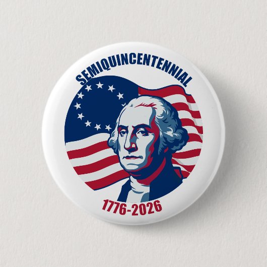 Semiquincentennial George Washington Button (Vorderseite)