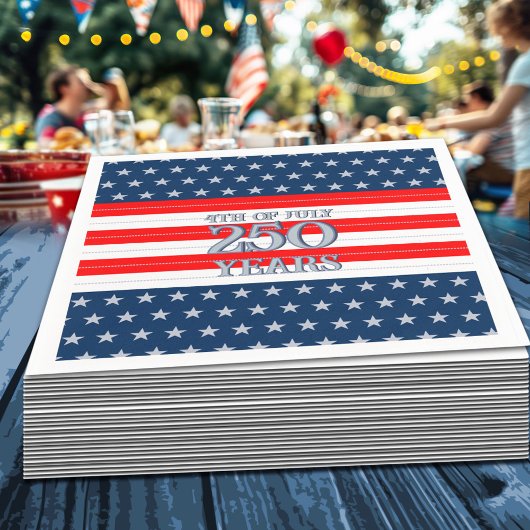 Semiquincentennial Navy Stars & Stripes 250 Years Serviette