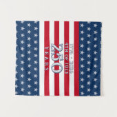 Semiquincentennial Navy Stars & Stripes 250 Years  Wandteppich (Vorderseite (Horizontal))