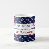 Semiquincentennial Red White Stars Teacher's Kaffeetasse (Mittel)