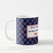 Semiquincentennial Red White Stars Teacher's Kaffeetasse (Links)