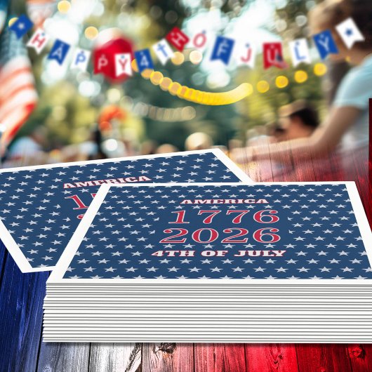 Semiquincentennial Star Spangled 250. 1776-2026 Serviette
