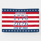 Semiquincentennial Stars & Stripes 1776 2026 Banner (Horizontal)