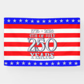 Semiquincentennial Stars & Stripes 250 Years Banner (Horizontal)
