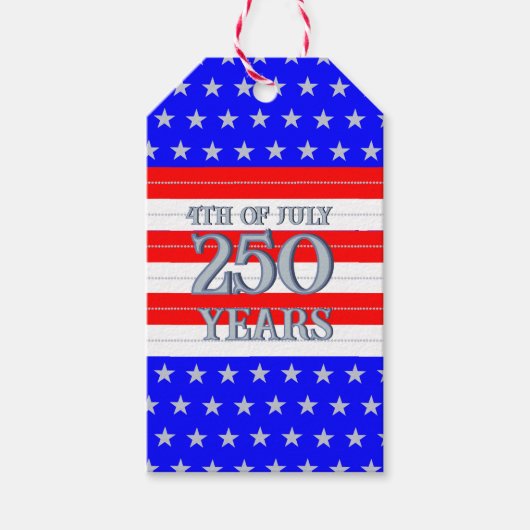 Semiquincentennial Stars & Stripes 250 Years Geschenkanhänger (Vorderseite)