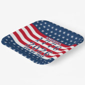 Semiquincentennial Stars Stripes America 1776 2026 Pappteller (Gewinkelt)