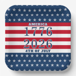 Semiquincentennial Stars Stripes America 1776 2026 Pappteller