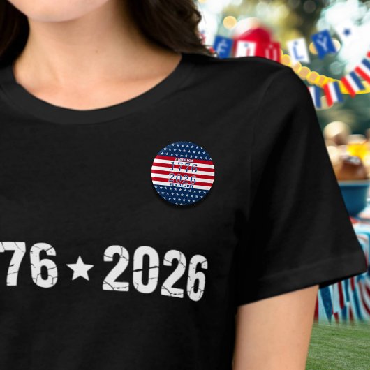 Semiquincentennial Sterne Streifen Amerika 1776 20 Button