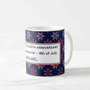 Semiquincentennial USA 250. Jubiläumsfeuerwerk Kaffeetasse