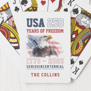 Semiquincentennial USA Amerikas 250. Jubiläum Spielkarten