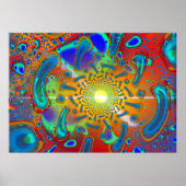 SemiSonic 3D Dichroic Glass Fraktal Poster (Vorne)
