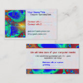 SemiSonic 3D Dichroic Glass Tech Geek Computer Visitenkarte (Vorne/Hinten)