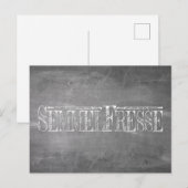 Semmelfresse - weiß feiertagspostkarte (Vorne/Hinten)
