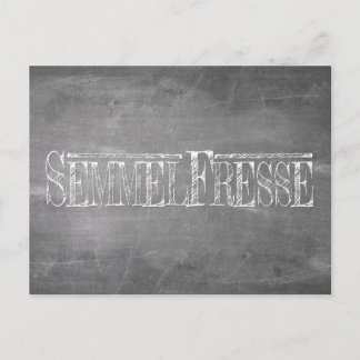 Semmelfresse - weiß feiertagspostkarte