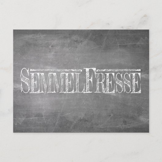 Semmelfresse - weiß feiertagspostkarte (Vorderseite)