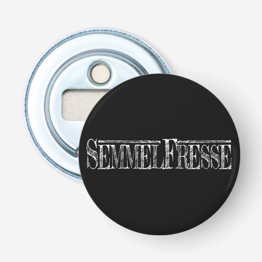 Semmelfresse - weiß-Flaschenöffner Flaschenöffner (Vorderseite)