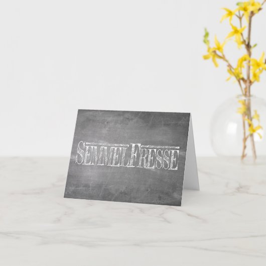 Semmelfresse - weiß karte (Gelbe Blume)