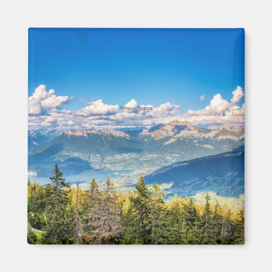 Semnoz, Annecy, Frankreich landschaftliches Foto Magnet (Vorne)