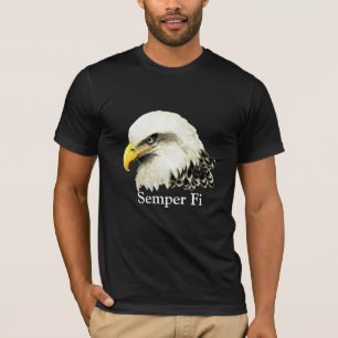 Semper Fi Bald Eagle Marines Zitat T-Shirt