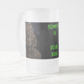 SEMPER FI DEVIL DOG MATTGLAS BIERGLAS (Vorderseite Links)