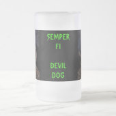 SEMPER FI DEVIL DOG MATTGLAS BIERGLAS (Mittel)