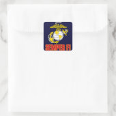 Semper Fi [EGA] Quadratischer Aufkleber (Tasche)