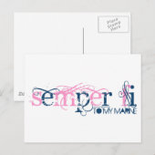 Semper Fi für meine Marine Postkarte (Vorne/Hinten)