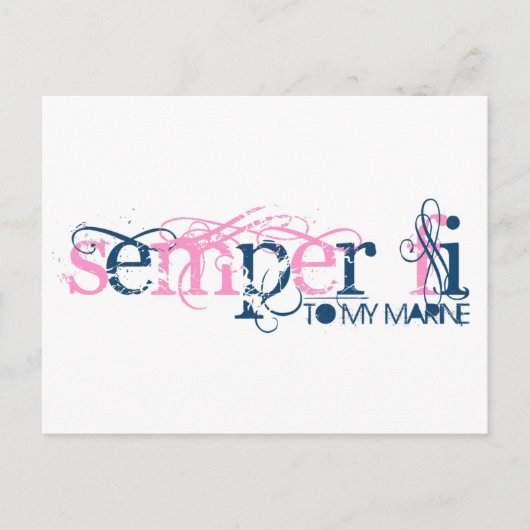Semper Fi für meine Marine Postkarte (Vorderseite)