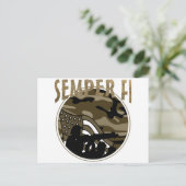 Semper Fi Postkarte (Stehend Vorderseite)