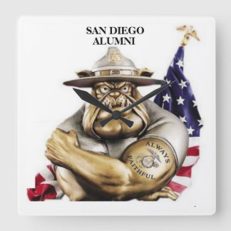 Semper-Fi-Wall-Uhr Quadratische Wanduhr