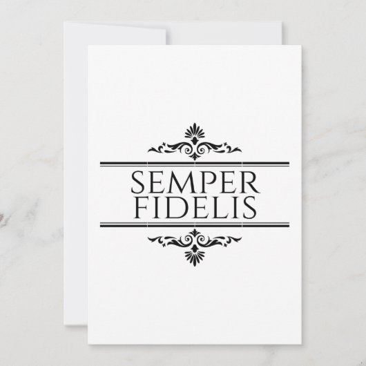 Semper Fidelis Dankeskarte (Vorderseite)
