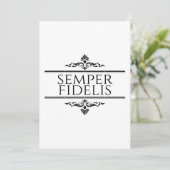 Semper Fidelis Dankeskarte (Stehend Vorderseite)