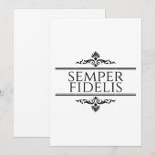 Semper Fidelis Dankeskarte (Vorne/Hinten)