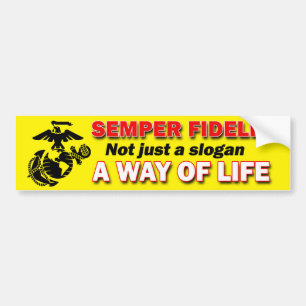 Semper Fidelis eine Lebensart Autoaufkleber