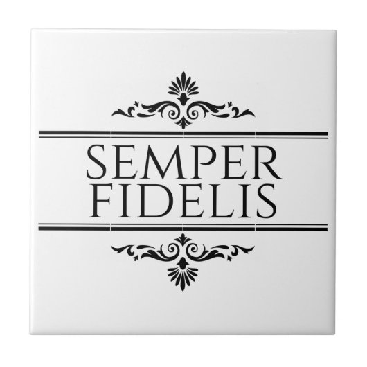 Semper Fidelis Fliese (Vorderseite)