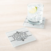 Semper Fidelis Glasuntersetzer (Schrägansicht)