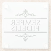 Semper Fidelis Glasuntersetzer (Rückseite)