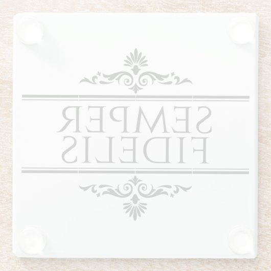 Semper Fidelis Glasuntersetzer (Rückseite)